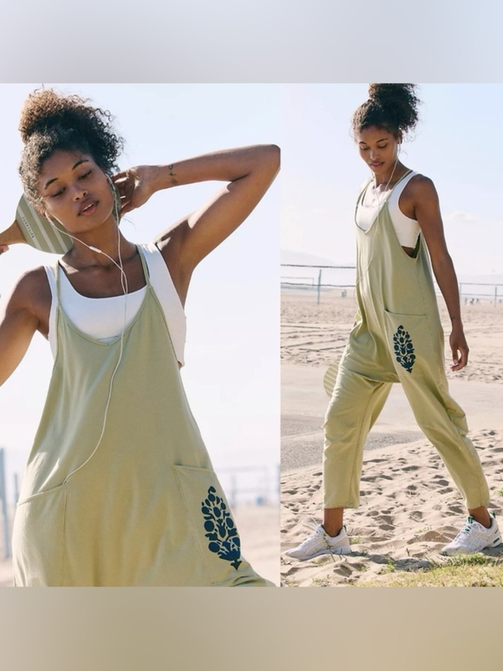 FP Movement Hotshot Logo Onesie Moss Olive Green